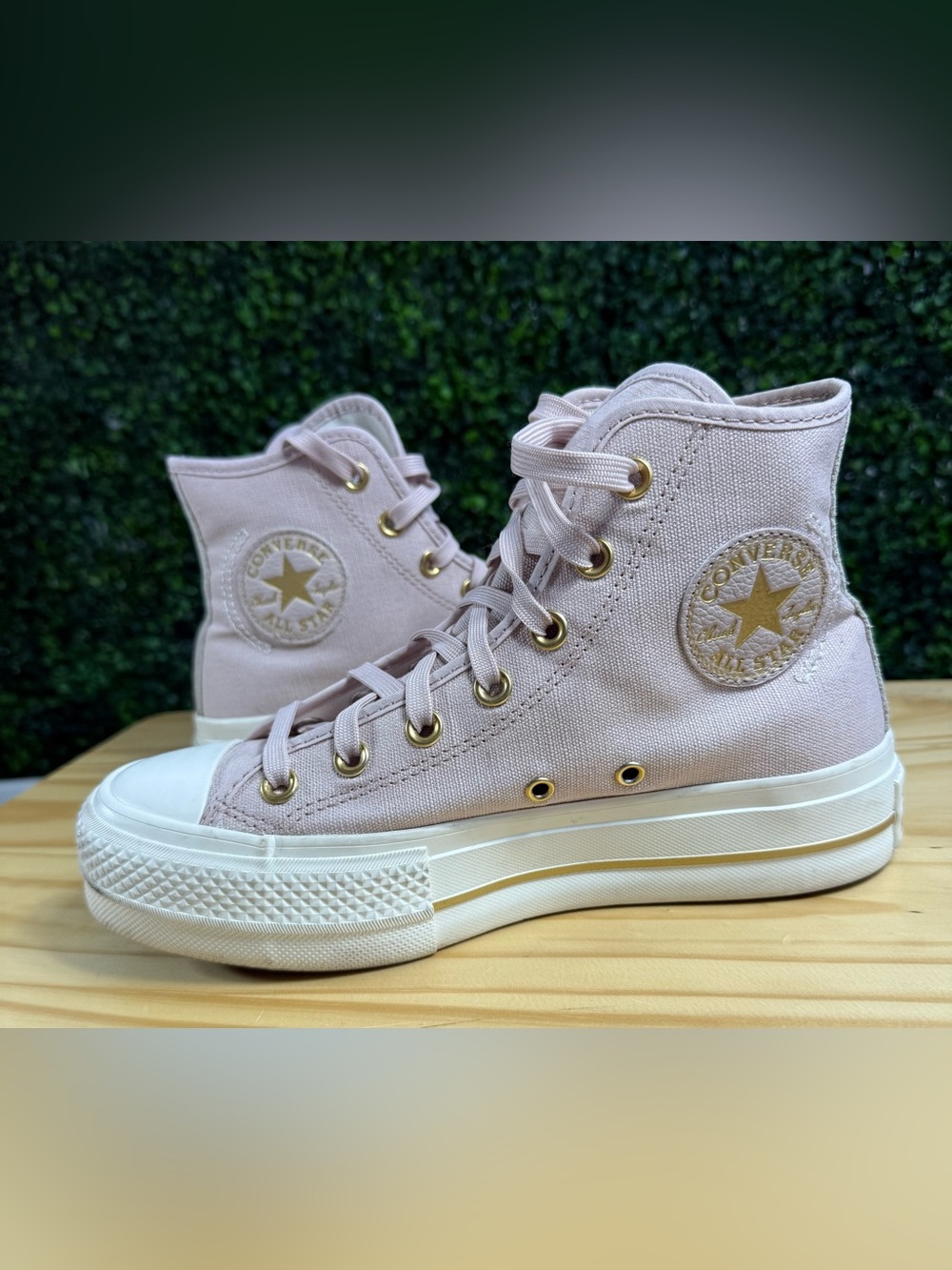 Converse Chuck Taylor Lift Pink Gold Platform High Top Women 7 A10431Cu